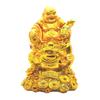 Buddha On Frog Idol Statue Showpiece Happiness and Money Wealth Sitting Idol for Home Decor Living Room Bedroom Office Table Decorative Diwali Gifts