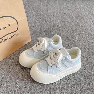 Женские белые кроссовки на высокой платформе, новая повседневная обувь для скейтбординга, трендовая универсальная нишевая обувь-хлебцы