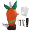 Надувной кролик-морковь IP44 Водонепроницаемый реалистичный светодиодный светильник Blow Up Пасхальное украшение для газона во дворе