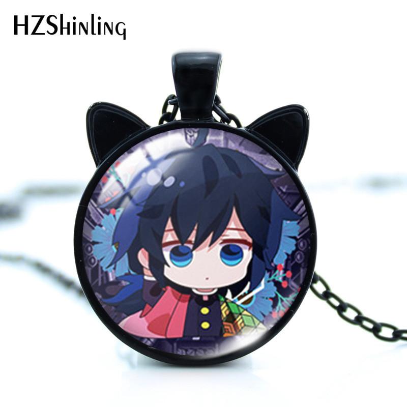 Stylish Alloy Necklace Inspired By Demon Slayer Featuring Tanjiro Butterfly Shinobu Pendant