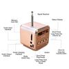 1 шт. FM портативное мини-радио Micro Treble Bluetooth портативное голосовое для компьютера, мобильного телефона, поддержка музыки в формате MP3, карта Micro TF