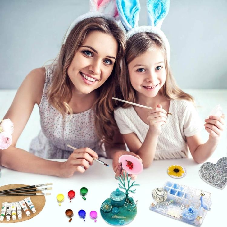 3 шт. Формы для эпоксидной смолы Геометрический поднос Подставка для чашки Силиконовая форма Инструмент для поделок своими руками