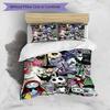 3pcs Duvet Cover Set (1*Duvet Cover + 2*Pillowcase, Without Core), The Nightmare Before Christmas Print Bedding Set, Bedroom Decor, All‑Season, Birthd