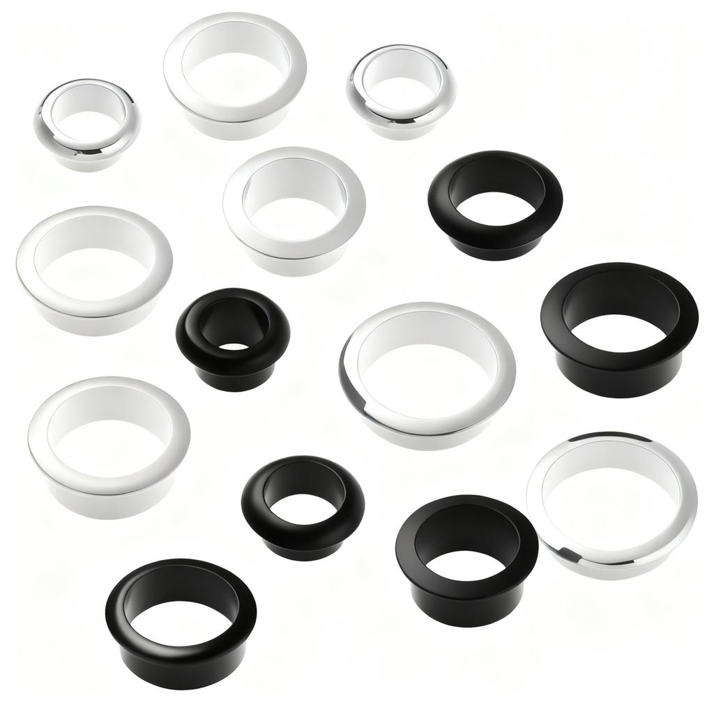 Компьютерный стол из цинкового сплава, кабельное кольцо, отверстие для электропроводки, декоративная заглушка вентиляционного отверстия шкафа, порт для кабельного вывода, мебельная фурнитура