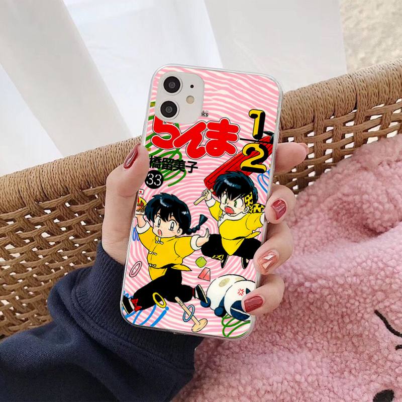 Мультяшный чехол Ranma для iPhone 11 12 13 mini pro XS MAX 8 7 6 6S Plus X 5S SE 2020 XR
