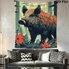 Wild Boar Pattern Home Decor Tapestry, Wall Hanging, Decorative RV Wall Cloth.MGT0918611