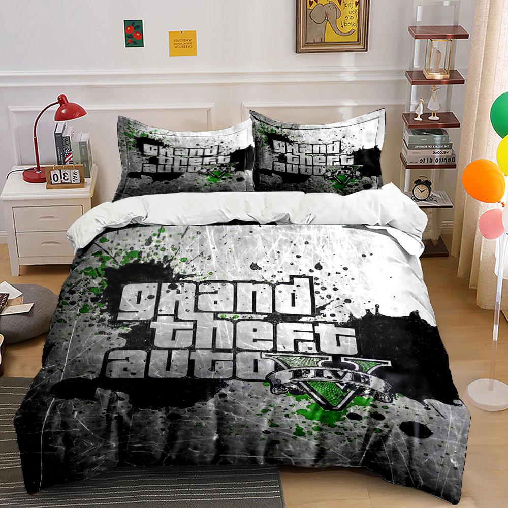 Постельное белье в стиле GTA V Комплект постельного белья Пододеяльник Комплект с пододеяльником Наволочки (1 * Пододеяльник 2 * Наволочки, без одеяла)