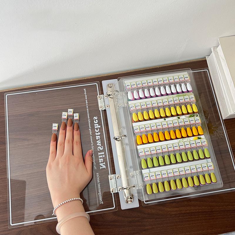 Nail Color Palette Magnetic Acrylic Color Card Book Nail Polish Glue Sample Display Tool Nail Wearing Style Sample Display Board