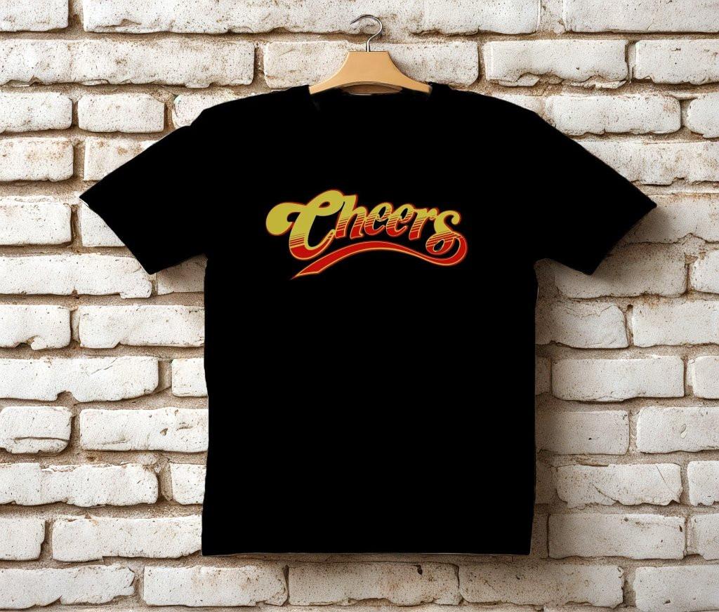 CHEERS Черная футболка Размеры S-5XL