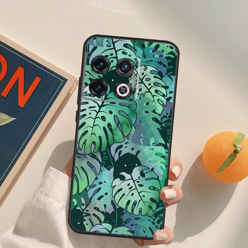 Leaves Monstera Green Case For OnePlus 13T 10T 10R 12R 13R 15 13 12 11 10 9 Pro Nord CE 5 2 3 4 Lite N20 N30 Cover