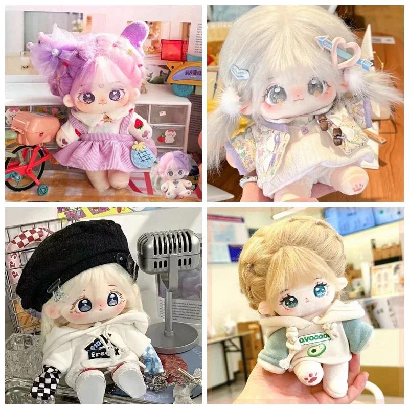 20cm Idol Doll Plush Girl Cotton Star Dolls Kawaii Stuffed Baby Plushies Dolls Toys Fans Collection Children Halloween Gift
