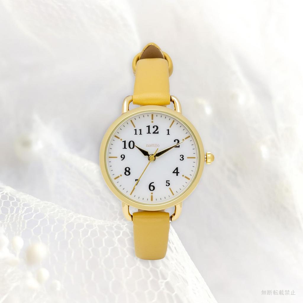 FIELD WORK Watch Women's Analog Leather Belt Nickel-Free Long-lasting Yellow NF Fool YM086-5