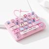Cute Design Mini Keyboard Pendant Transparent Dual-Tone Keyboard Keychain  Kids Bag Pendant