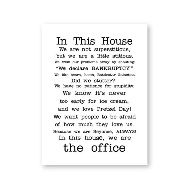 Офис Телешоу Арт Холст Постер Картина Цитаты Майкла Скотта Минималистичное Настенное Искусство Принт Картины Офис Домашнее Украшение