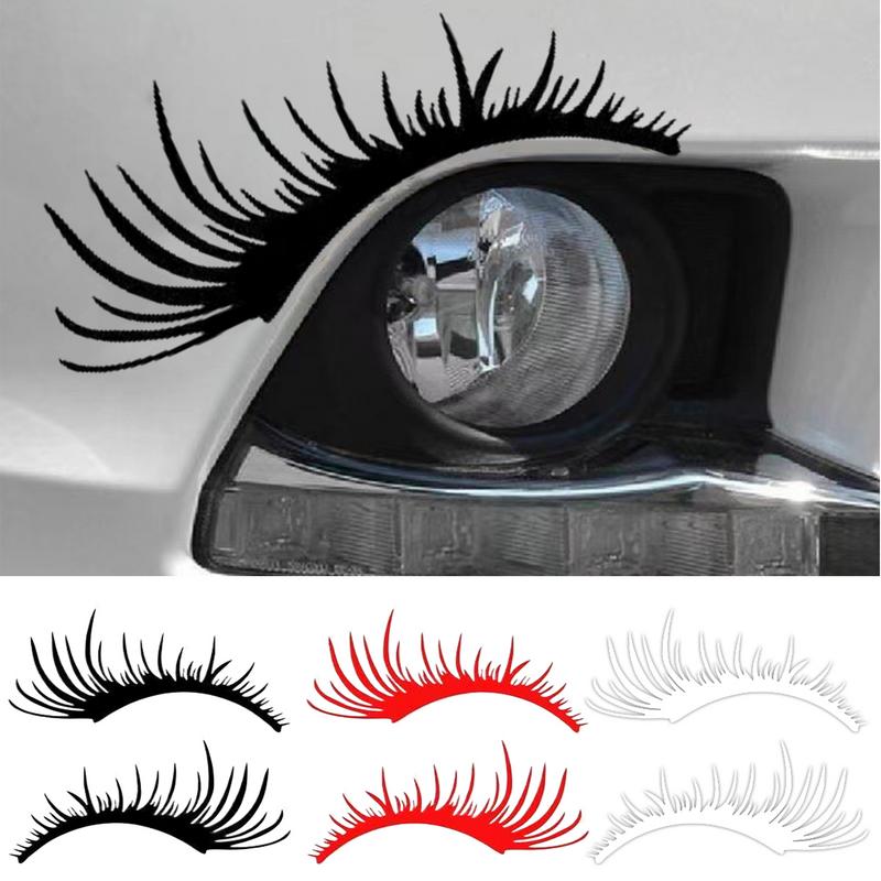 Headlight Eyebrow Eyelid Stickers For Auto Car Headlamp Eyelid Cling Decorative Automotive Headlight Decal For RV Vehicle