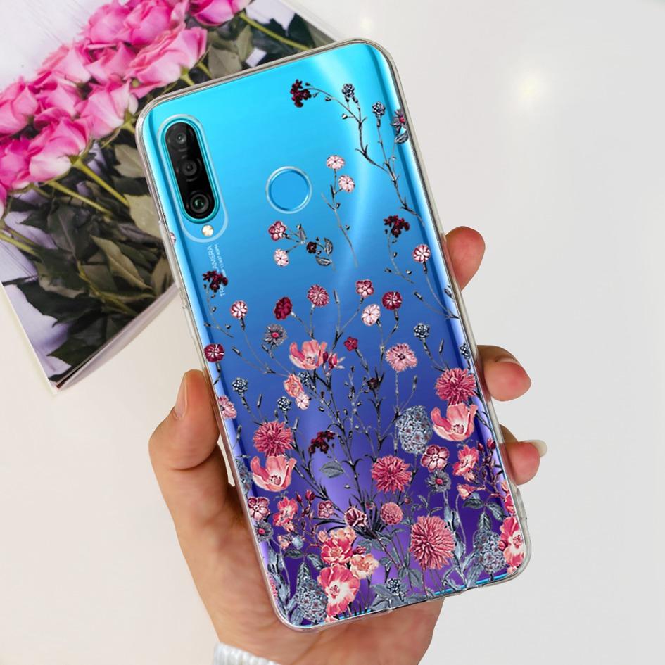 For Huawei P30 Lite Case MAR-LX1M MAR-L21A MAR-LX1A Cute Astronaut Cover Clear Silicone Bumper For Huawei P30 Pro Lite P 30 Capa