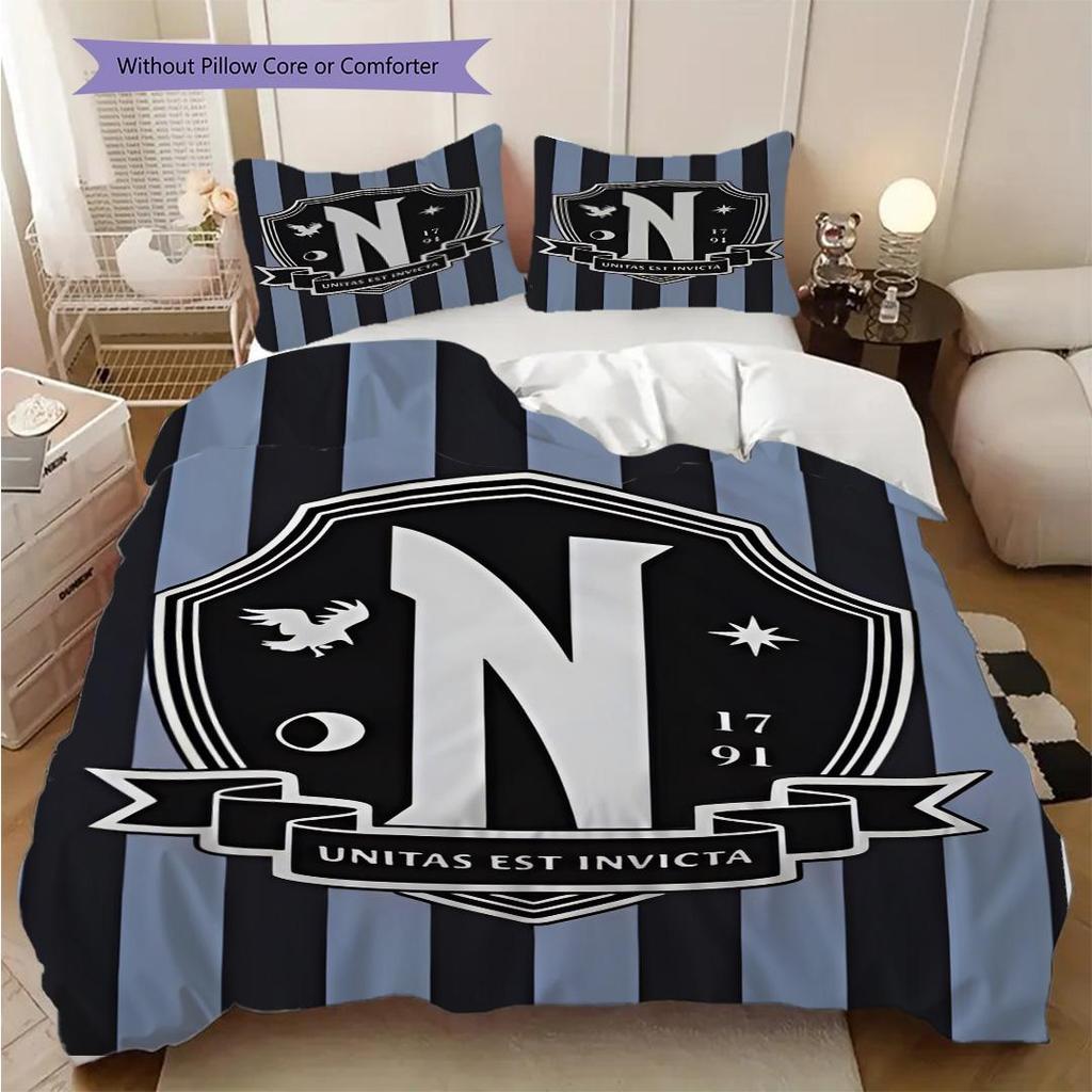 Midnight Whispers Shadows Three-piece set (1 * duvet cover + 2 * pillowcase, without core) 2D Flat Duvet cover and pillowcase Soft and comfortable