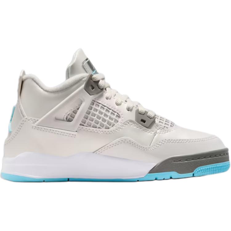 Air Jordan 4 Retro PS Photon Dust Blue Chill Детские кроссовки Серый Плоский-Оловянный Белый HV4682-014