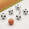 Cartoon Basketball Football Cabinet Door Handle Furniture Handle Wardrobe Spherical Single Hole Drawer Knob Ceramic Handle Pulls
