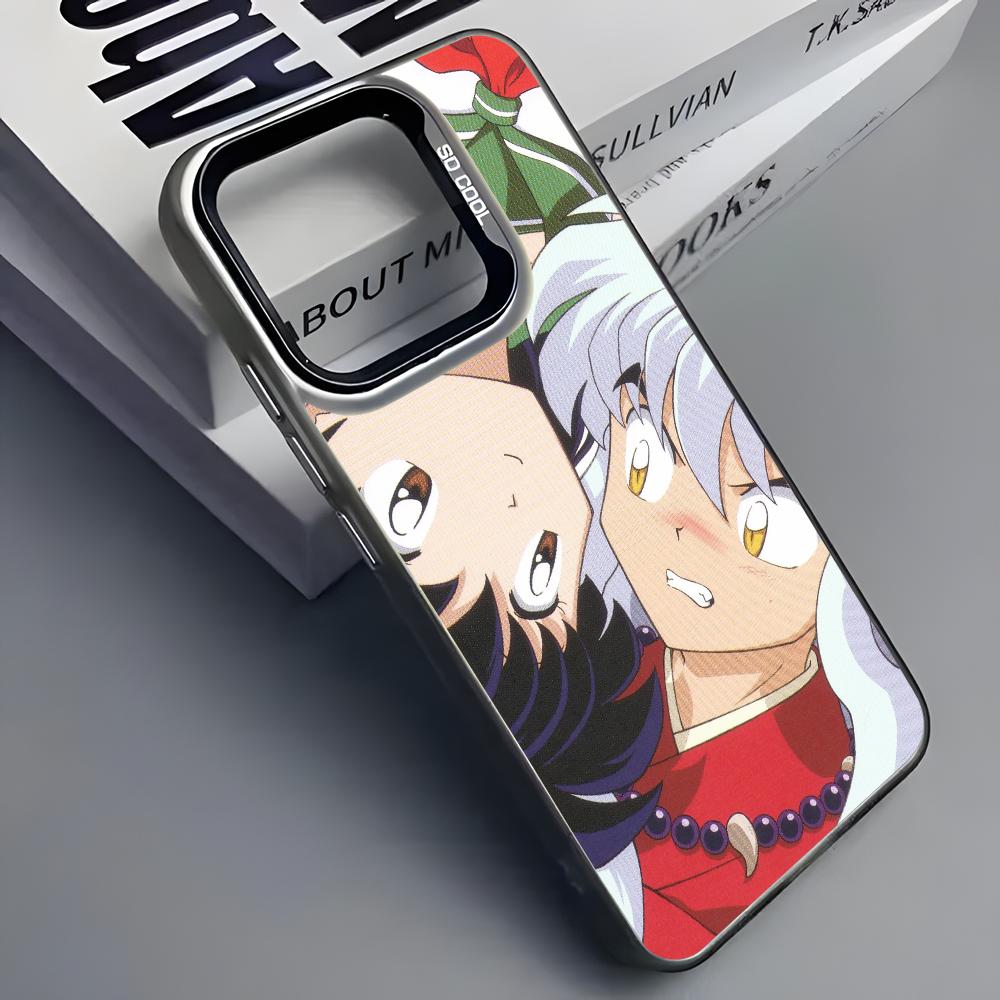 I-Inuyasha S-Sesshomaru Phone Case For iPhone 16 15 14 13 12 11 Pro Max Grey Black Matte Laser Metallic Aurora Funda