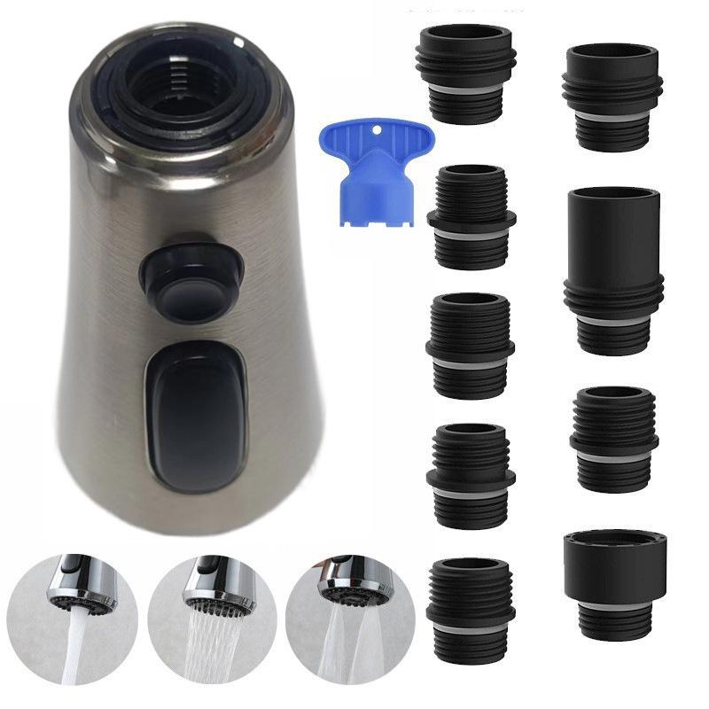 Замена головки кухонного крана, распылитель для смесителя, 9 насадок, водосберегающий душ, ванная комната, раковина, кран для мойки, замена