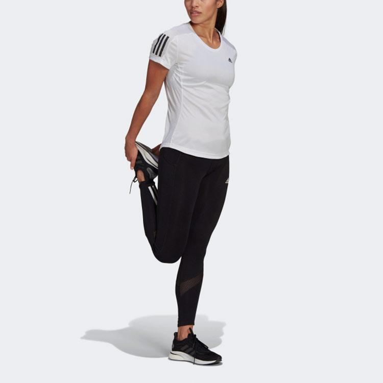 adidas Собственная футболка The Run Tee Performance Training с коротким рукавом для женщин, белая GJ9989