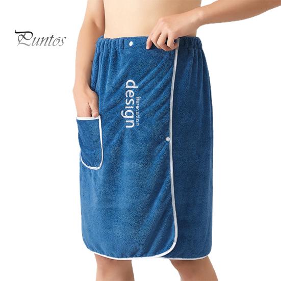 Мужское банное полотенце, впитывающее быстросохнущее банное полотенце с надежной пряжкой и карманом для тренажерного зала, спа, сауны, душа