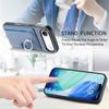For iPhone Air Case Ring Kickstand Leather Back Cover with Magnetic Detachable Card Holder