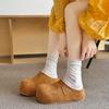 Thick-soled Bag Head Half Slippers Women's Inner Height-increasing Single Shoes Autumn New Internet Celebrity Big Head One Pedal Lazy Shoes Casual Sho
