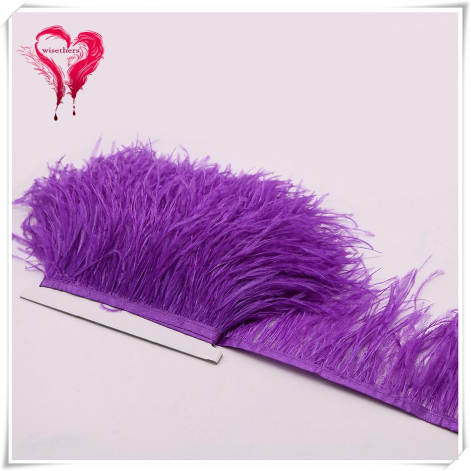 Ostrich Hair Cloth Edge Dress Dress Accessories Skirt Feather Trim With 10-15Cm Tassel