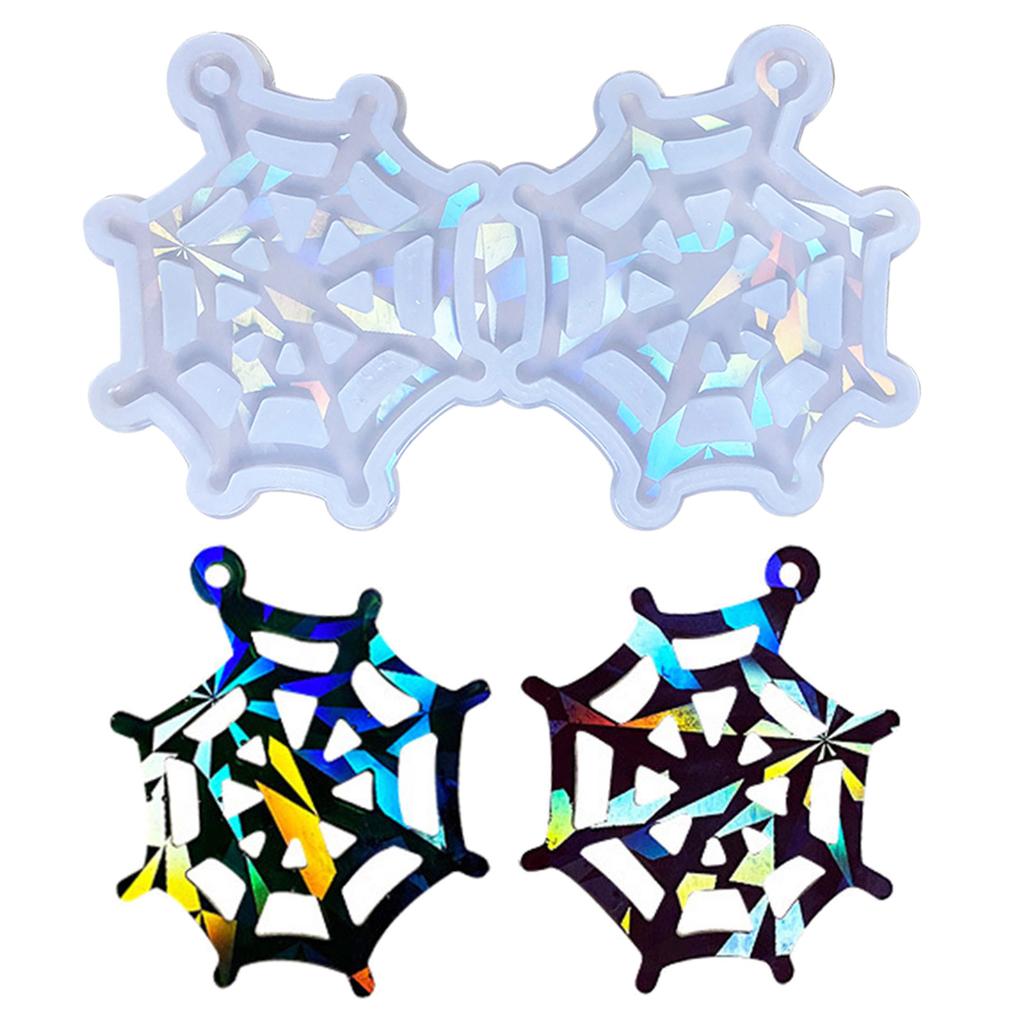 Spiderweb Mold Handmade Earring Pendant Silicone Mold DIY Holographic Resin Mold for DIY Keychain Jewelry