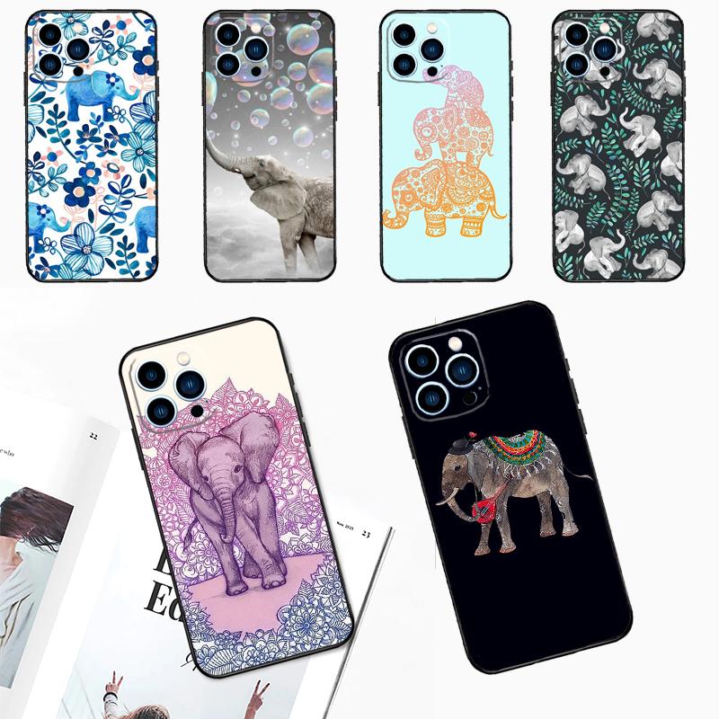 Cute Elephant Cartoon Phone Case For Samsung Galaxy S24 Ultra S20 S21 S22 S23 S25 Ultra S9 S10 Plus S24 FE Cover