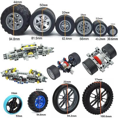 MOC Техническое Колесо Шина Набор с Крестовым Отверстием Колеса Мотоцикла Автомобиля Грузовика 44309 92402 3 54120 11957 Строительный Конструктор