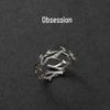 Obsession S925 Sterling Silver Couple Rings: Stylish Confession Jewelry for Men & Women