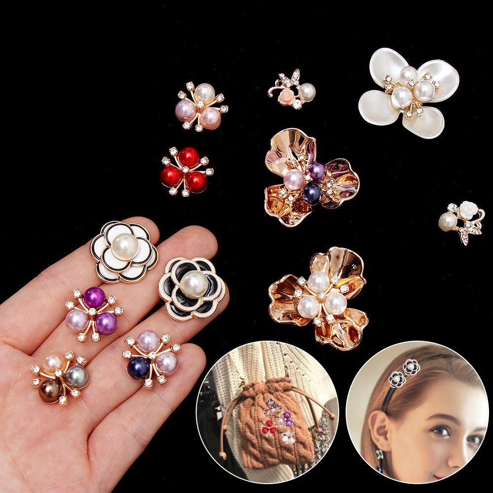 Clothing Garment Decorative Sparkling Crystal Scrapbooking Pearl Rhinestone Sewing Button