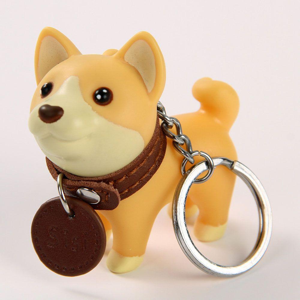 Trinkets Anime Bull Holder Figure PVC Excellent Key Ring Hand-painted Dog Keychain for Car Accessories