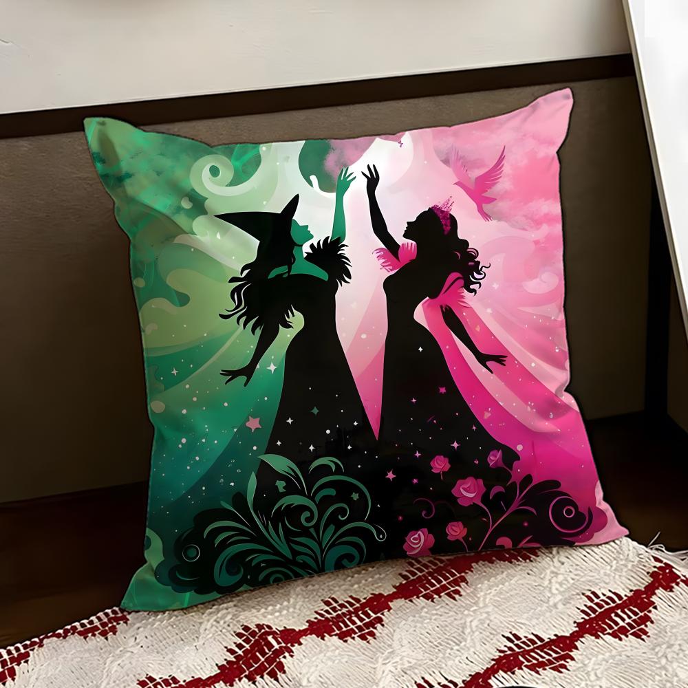 Movie WWicked Cushion Cover Reversible Soft Durable Pillow Cover Home Car MultiScene Use for Daily Comfort