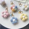 Chain Plushball Bag Pendant Backpack Charms Cartoon Plush Pendant Stuff Plush Toy Flower Keychain