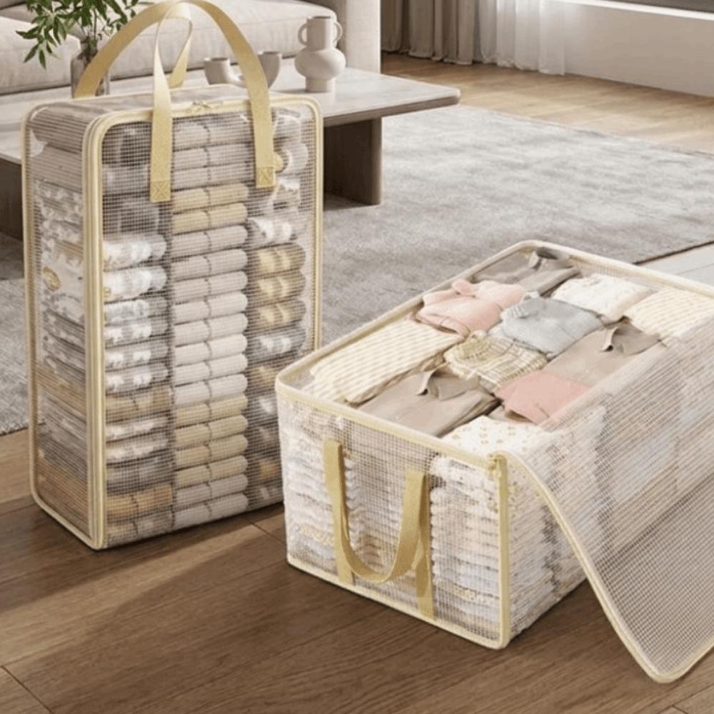 Transparent PVC Clothes Storage Bag Large Capacity Moving Packing Bag Bedroom