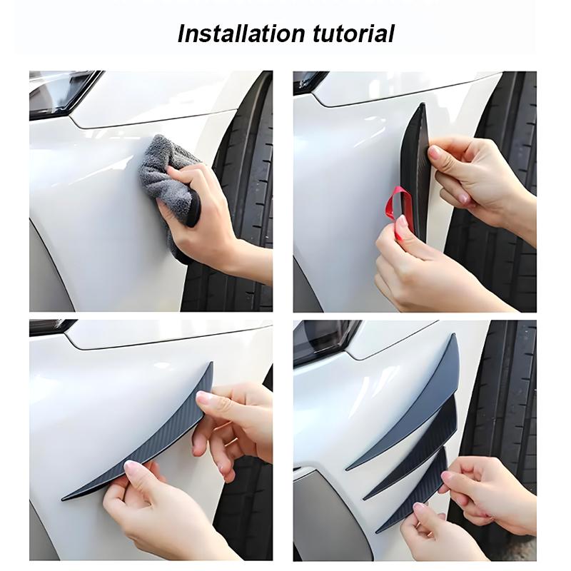 6 шт. Универсальная накладка на передний бампер, декоративный диффузор, сплиттер, плавники, спойлер кузова, канарды, валентность, подбородок, тюнинг автомобиля, канард