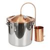 New 10/18/ 30l DIY Moonshine Still Alcohol Copper Distiller with Water Circulation Pump Wine Brandy Essential Oil Brewing Set Kit