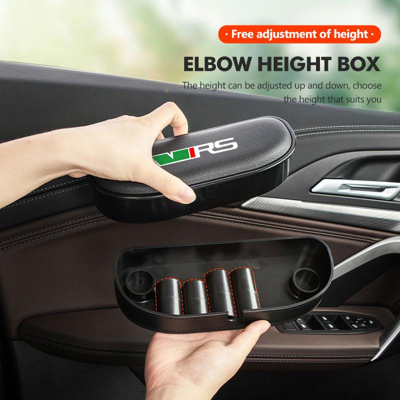 Car Door Arm Rest Storage Box Adjustable Height Elbow Support For Skoda VRS Octavia 2 3 Kamiq MK3 Kodiaq Karoq Superb Fabia