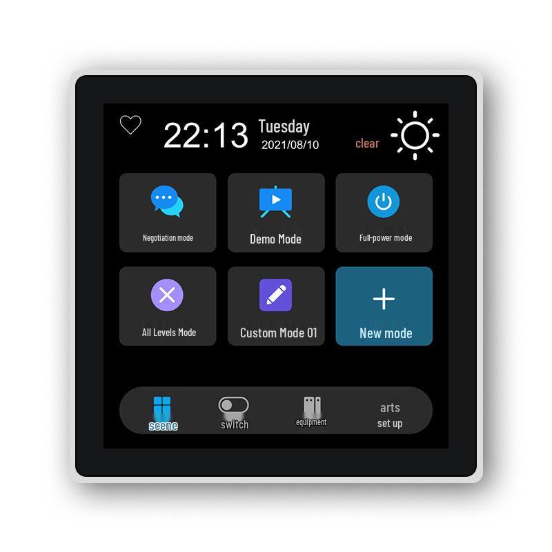 Умная панель Tuya Zigbee, многофункциональный сенсорный ЖК-выключатель