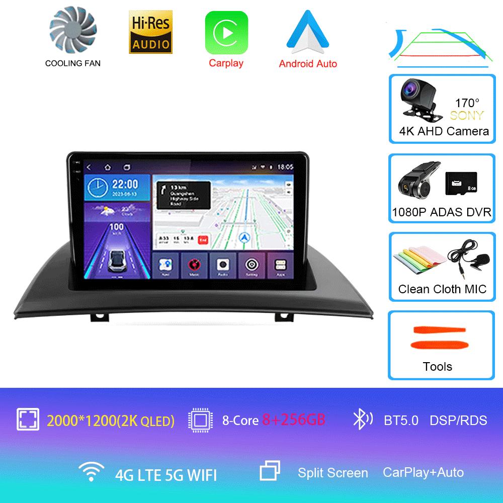 Для BMW X3 E83 2004 2005 2006 2007 2008 - 2012 Автомобильное радио Android 14 Навигация GPS Мультимедийный проигрыватель Стерео Wi-Fi+4G Carplay BT