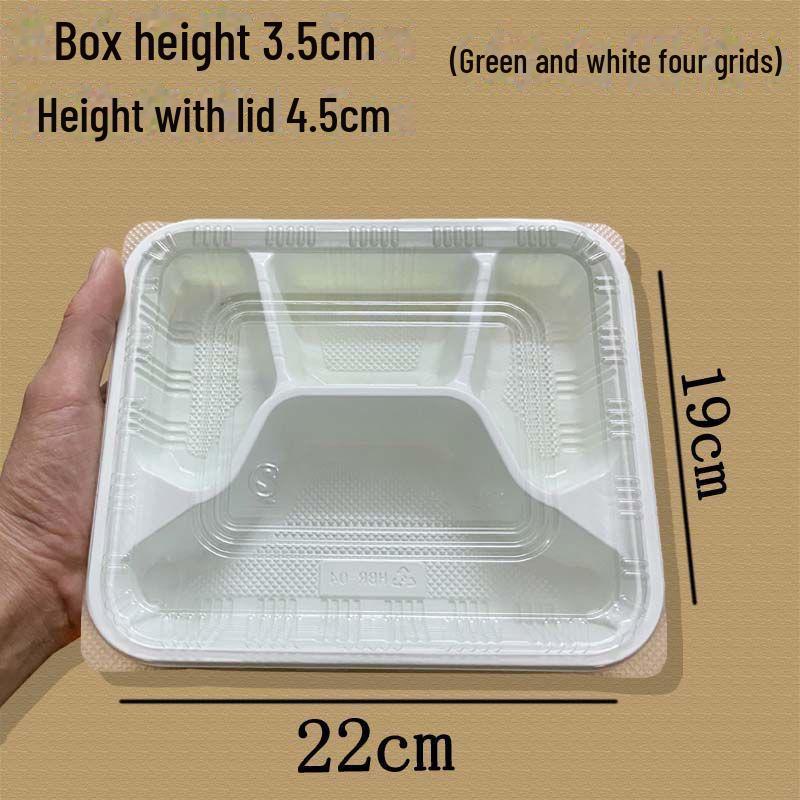 Disposable Multi-Grid Lunch Boxes: Four, Three, & Two-Compartment Options, Rectangular Thickened Plastic, Fast Food Ready, Free Shipping