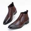Men's Chelsea Boots Small Square Head Men's Shoes Fashion Men's Short Boots