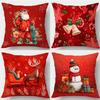 Home Decor Christmas-Themed Digital Printed Pillow Covers Pattern Cushion Cover Suitable For Sofa Bedroom Car Pillow Cover