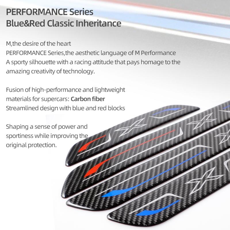 Carbon Fiber For BMW X5 E70 F15 X6 E71 F16 X1 E84 Door Sills Anti-Scuff Stickers Threshold Trim Strips Car Interior Accessories NM5