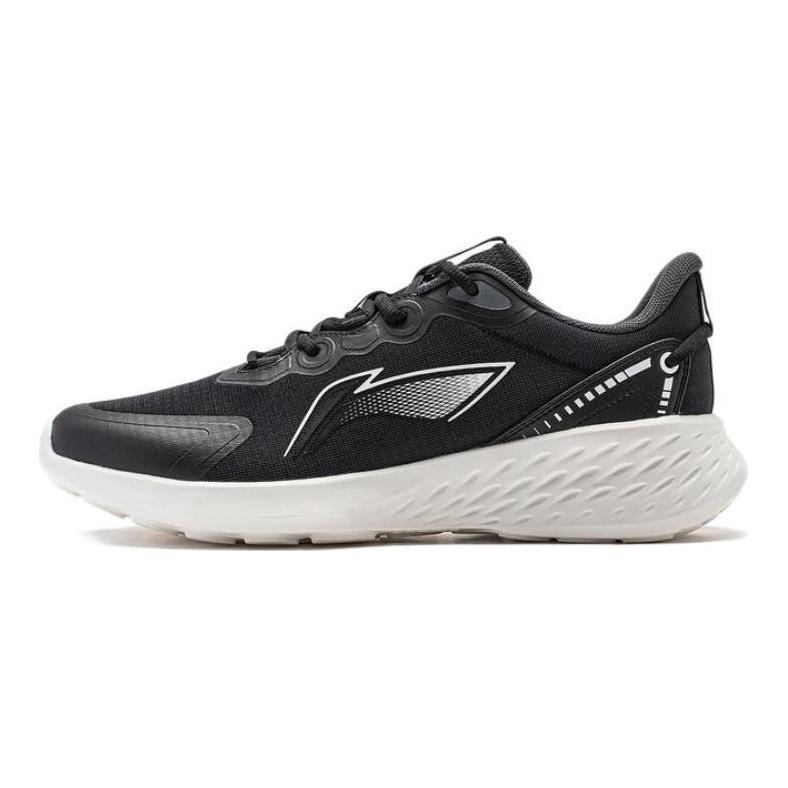 Li Ning Мягкие противоскользящие износостойкие низкие беговые кроссовки мужские Черные ARST047-1