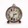 Retro Alarm Clock Metal Silent Table Desk Clock Non Ticking Quartz Movement Bedside Clock for Bedroom